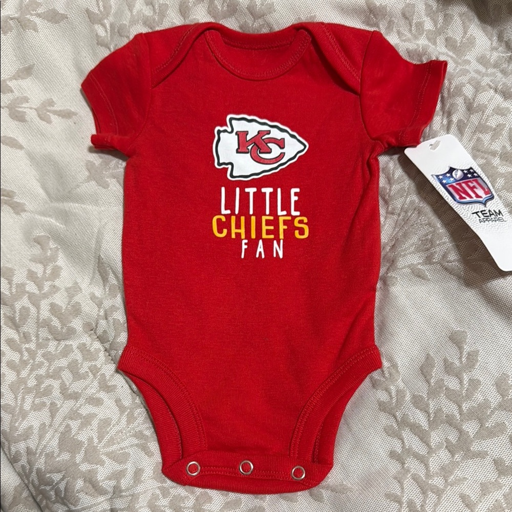NFL Little Chiefs Fan Red Onesie